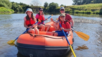 Family on a Shropshire Raft Tour