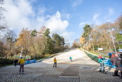 Visitors on the slopes at the Ski Centre in Telford